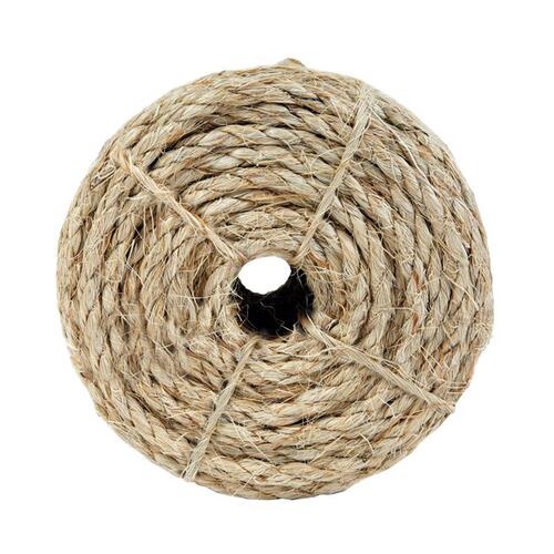 Rope 3/8" D X 50 ft. L Natural Twisted Sisal Natural