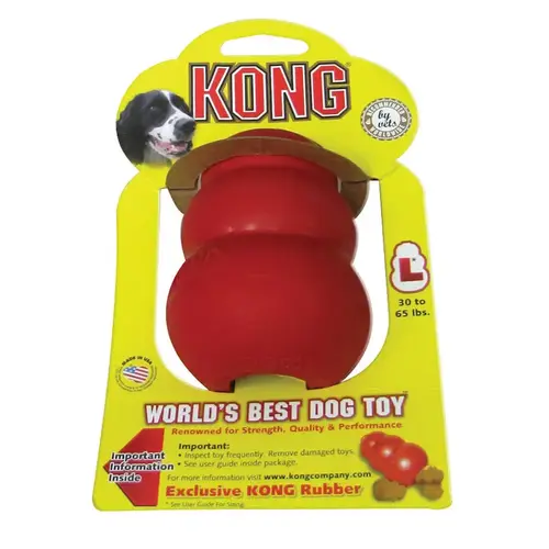 Classic T1 Dog Toy, L, Rubber, Red