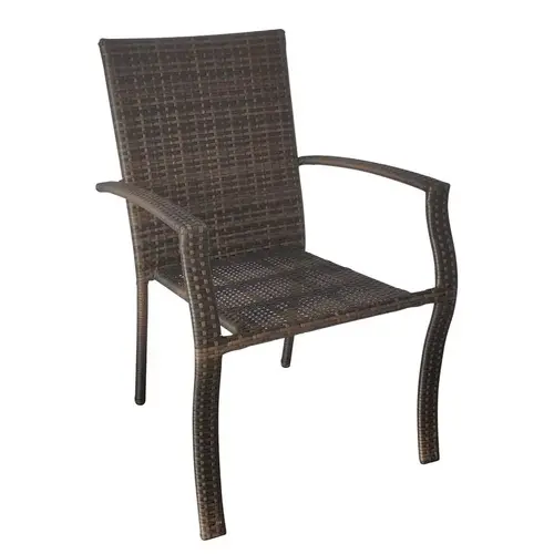 Chair Brown Steel Frame Woven