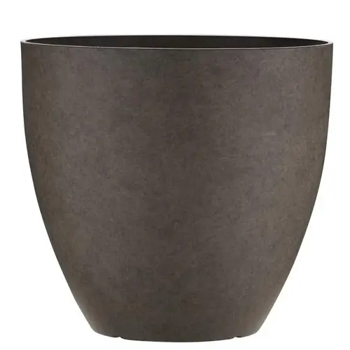 Planter 12" H X 13" D Resin Egg Graystone Graystone - pack of 6