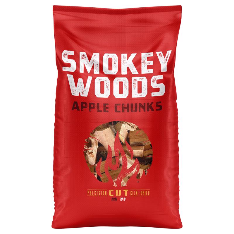 Smokey Woods SW-10-10-350 Wood Smoking Chunks All Natural Apple 350 cu in