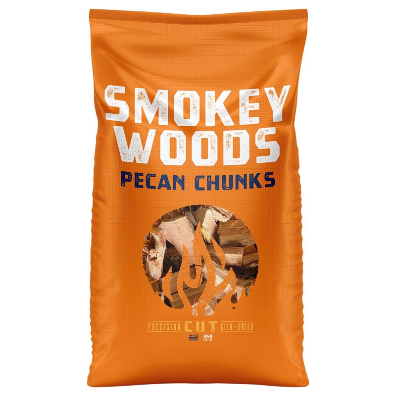 Smokey Woods SW-10-30-350 Wood Smoking Chunks All Natural Pecan 350 cu in