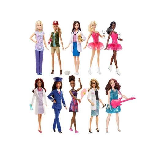 Barbie Career Assortment Plastic Multicolored Multicolored - pack of 4