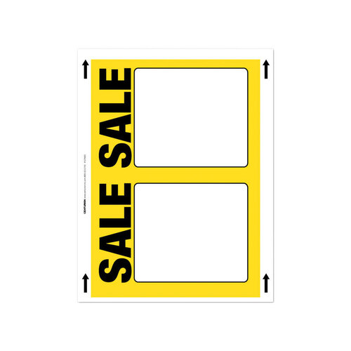 Sign 11" H X 8.5" W Automotive/Sporting Goods 100 Cardstock