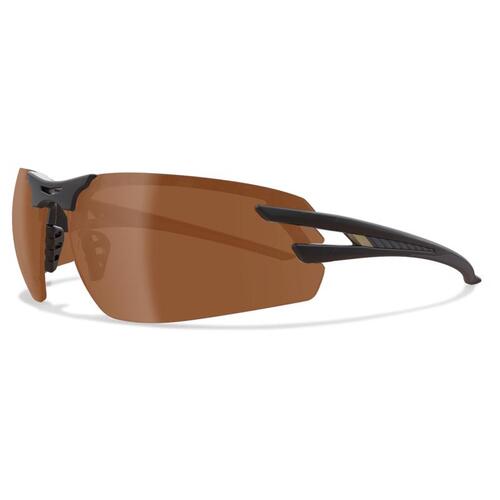 EDGE SL115VS-SL Safety Glasses Salita Anti-Fog Vapor Shield Copper Lens Black Frame