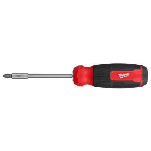 Multi-Bit Screwdriver Hex Shank 14-in-1 9.11" Black/Red