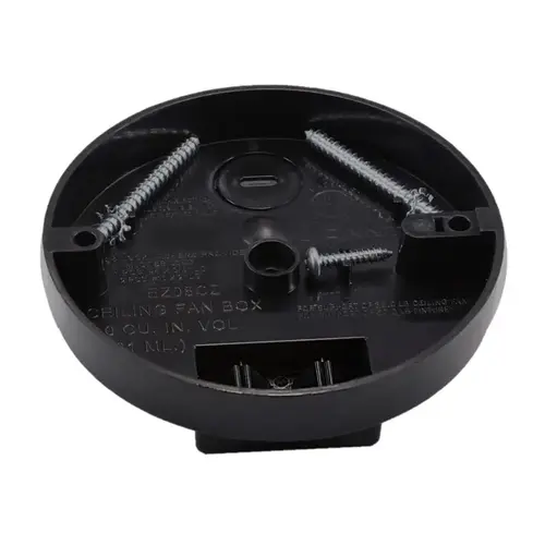 Cantex EZ08CZ Ceiling Fan Pan EZ Box New Work 8 cu in Round Polycarbonate Black Black