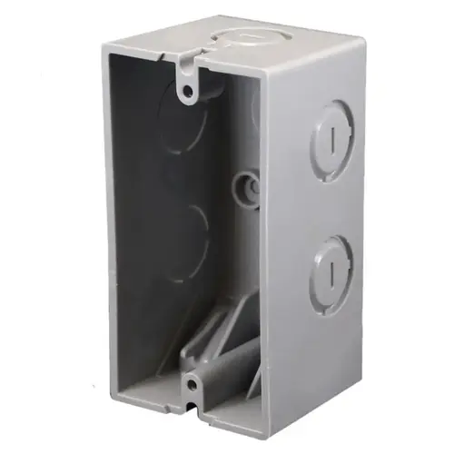 Cantex EZ12SO Utility Handy Box EZ Box New Work 12 cu in Rectangle Thermoplastic 1 gang Gray Gray