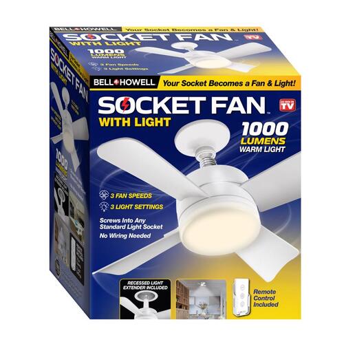 Bell & Howell 8563 Socket Fanlight 6" Matte White LED Indoor Matte