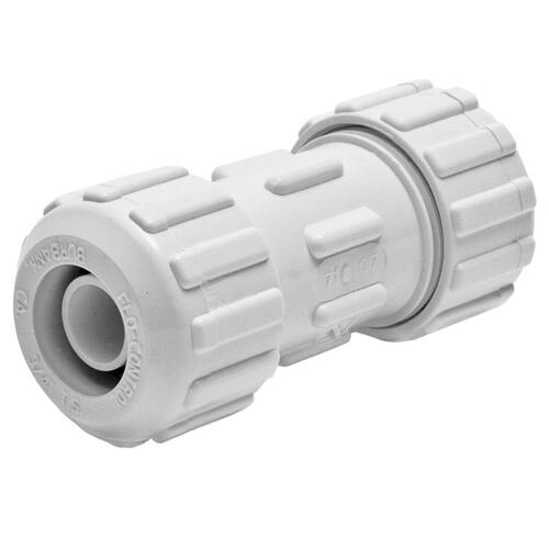 NDS 71010 Coupling Flo Lock 1" Compression X 1" D Compression PVC White
