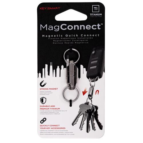 KeySmart KS814-TI Magnetic Keychain MagConnect Titanium Silver Silver