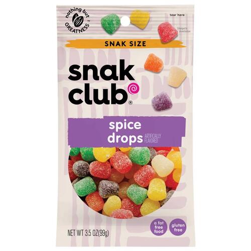 SNAK CLUB 1785535 Gummi Candy Spice Drops 3.5 oz Bagged