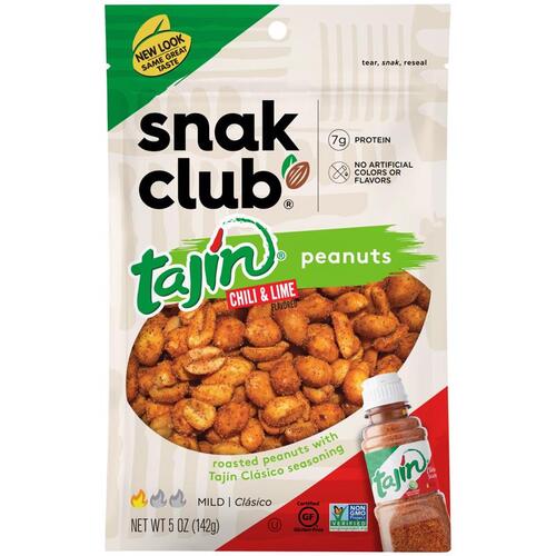 SNAK CLUB 1721640 Peanuts Tajin Chili and Lime 5 oz Bagged