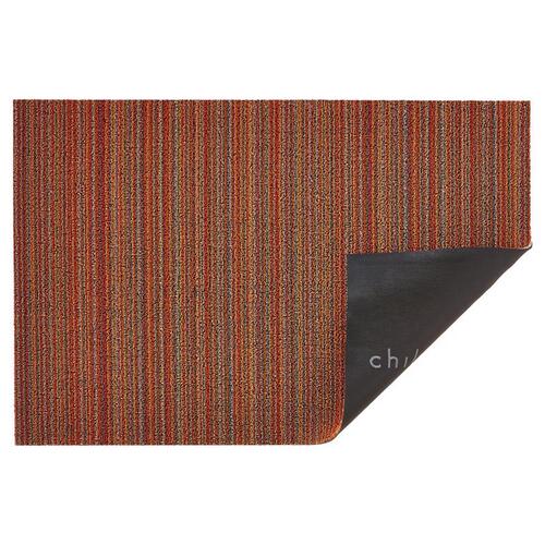 Chilewich 200133-010 Utility Mat 36" L X 24" W Orange Skinny Stripe Polyester/Vinyl Orange