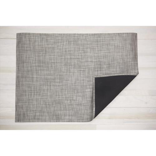 Floor Mat 36" L X 23" W Gray Basketweave Woven Fiber Gray