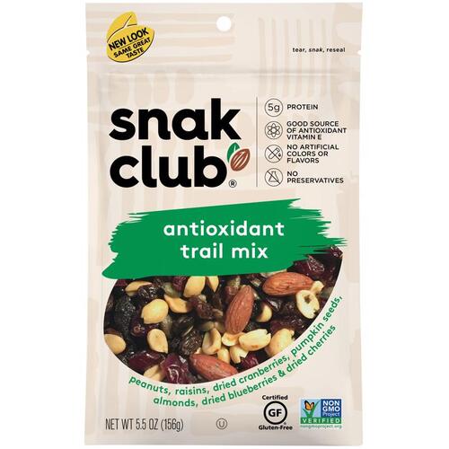 SNAK CLUB 1721441 Trail Mix Antioxidant 5.5 oz Bagged