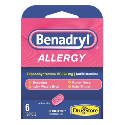 Benadryl Allergy 97063 Allergy Sinus Relief 6 ct