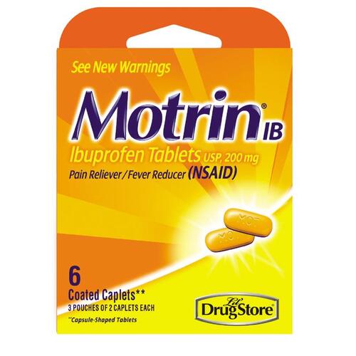 Motrin 97123 Pain Reliever/Fever Reducer 6 ct