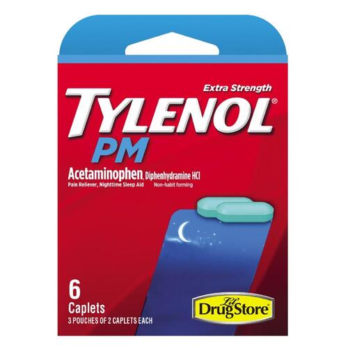 Tylenol 97173 Pain Reliever/Nightime Sleep Aid 6 ct