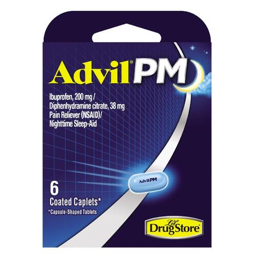 Advil 97333 Pain Reliever/Nightime Sleep Aid 6 ct