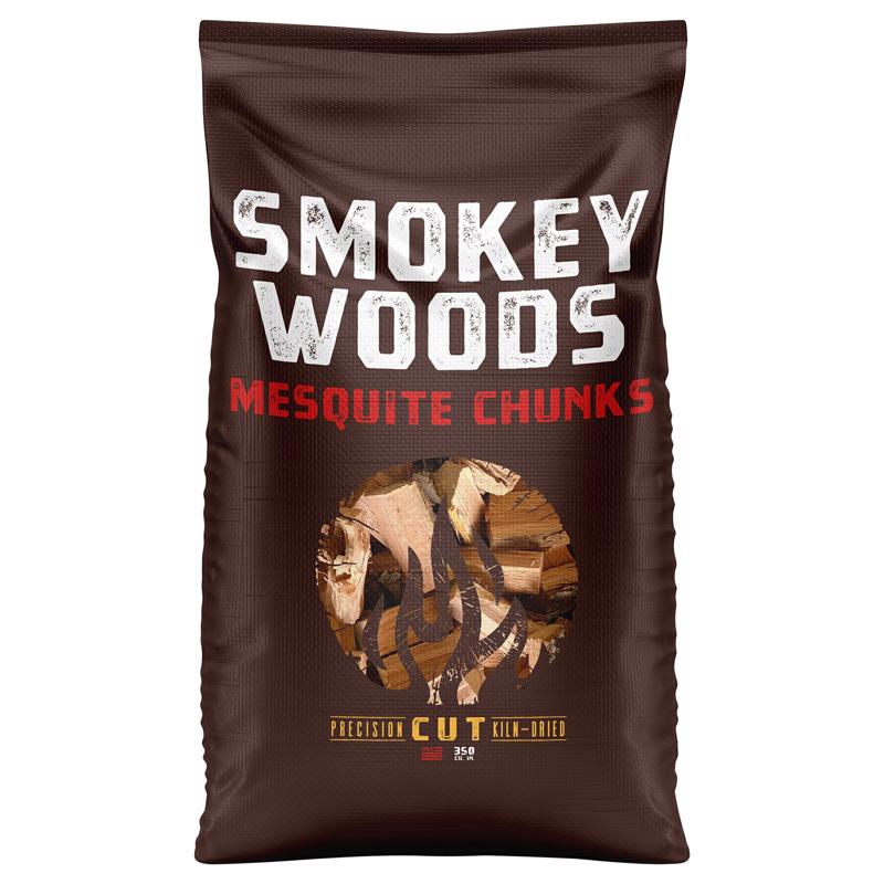 Smokey Woods SW-10-35-350 Wood Smoking Chunks All Natural Mesquite 350 cu in