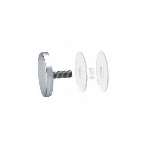 316 Polished Stainless Clad Aluminum 2" Diameter Standoff Round Cap Assembly
