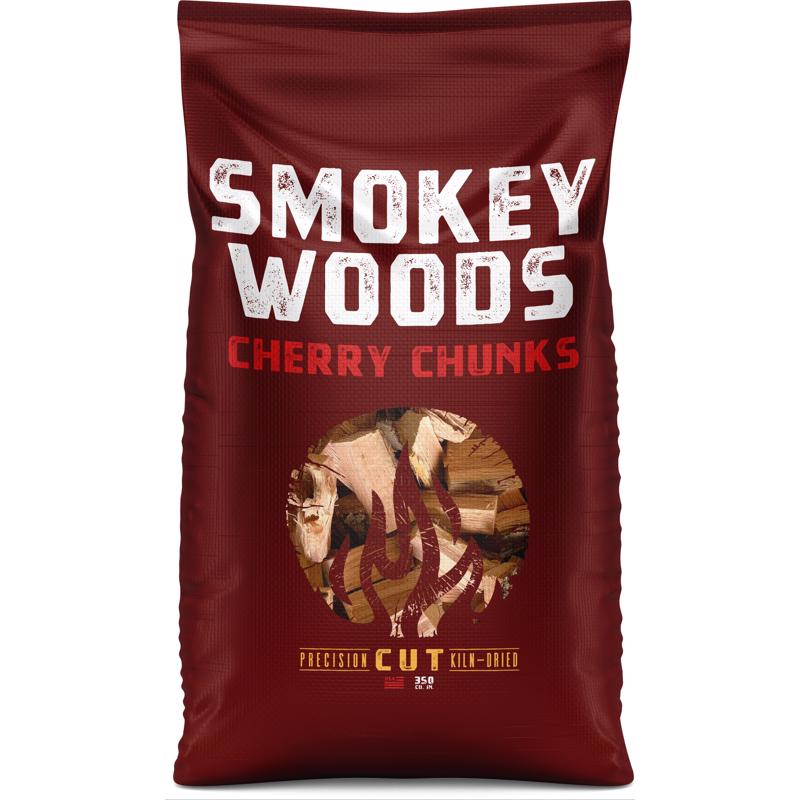 Smokey Woods SW-10-15-350 Wood Smoking Chunks All Natural Cherry 350 cu in