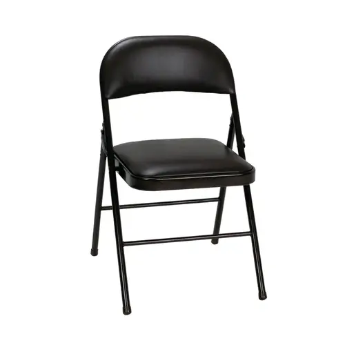 Folding Chair Black Vinyl Black