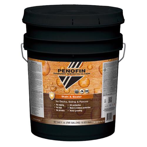 Stain and Sealer Semi-Transparent Matte Ebony Oil-Based Alkyd-Oil 5 gal Ebony