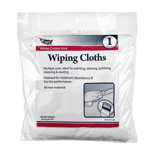 Wiping Cloth Cotton Knit 1 lb White