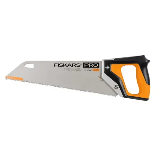 Hand Saw PowerTooth 15" Steel Universal 13 TPI Coarse Black/Orange