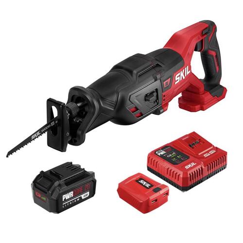 Reciprocating Saw PWR Core 20 20 V Cordless Brushless Kit (Battery & Charger)