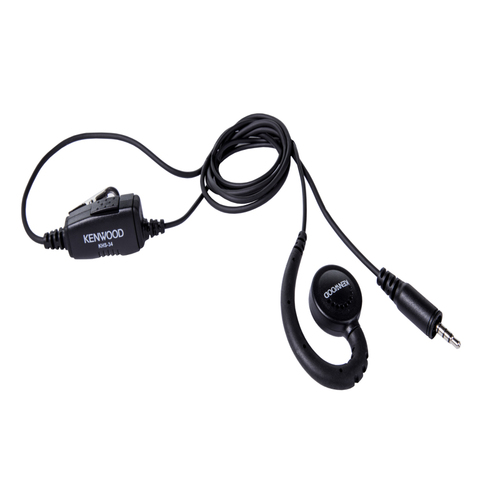 Kenwood USA Corp. KHS-34 C-Ring Ear Hanger with PTT and Mic Single Pin Compatible with PKT-23