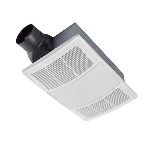 Bathroom Ventilation Fan/Heat Combination with Lights PowerHeat 110 CFM 2 Sones White