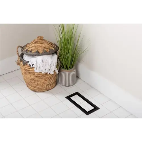 Vent Cover 10" H X 4" W Matte Black ABS Plastic Matte