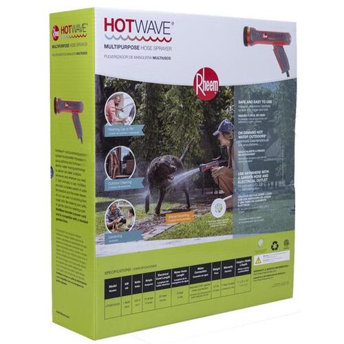 Rheem HTW018120 Multipurpose Hose Sprayer HotWave 1800 W Tankless Electric