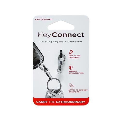 KeySmart KS848-SS Swivel Key Ring KeyConnect Stainless Steel Silver Silver
