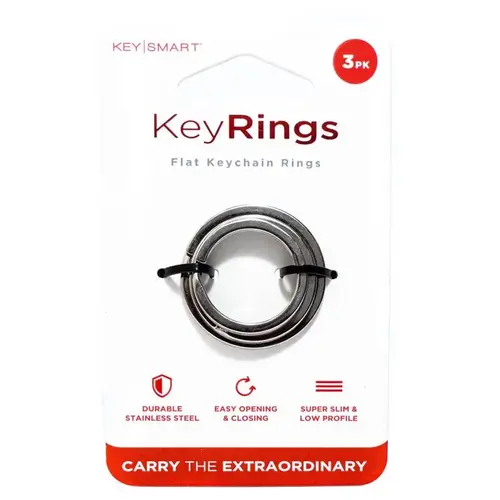 KeySmart KS850-SS Key Ring Stainless Steel Silver Silver