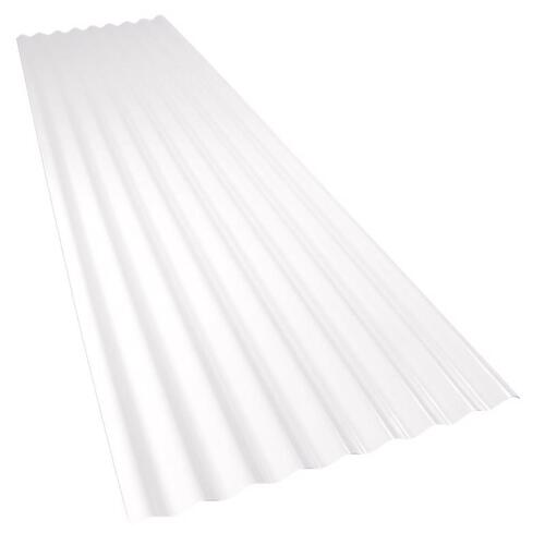 Palruf 101336-XCP10 Corrugated Roofing Panel, 8 ft L, 26 in W, PVC, White - pack of 10