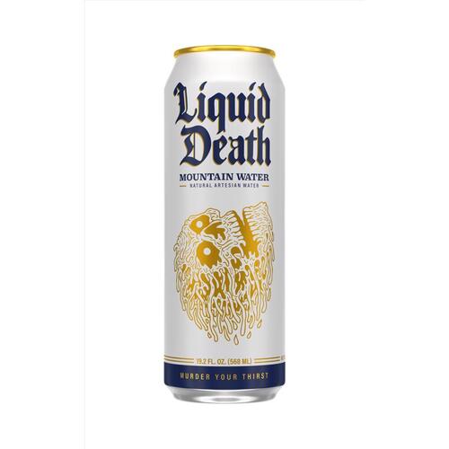 Liquid Death 00079-XCP8 Mountain Water, 19.2 oz. - pack of 8