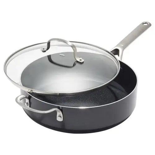 Saute Pan Agility Ceramic Coated Aluminum 5 qt Black Black