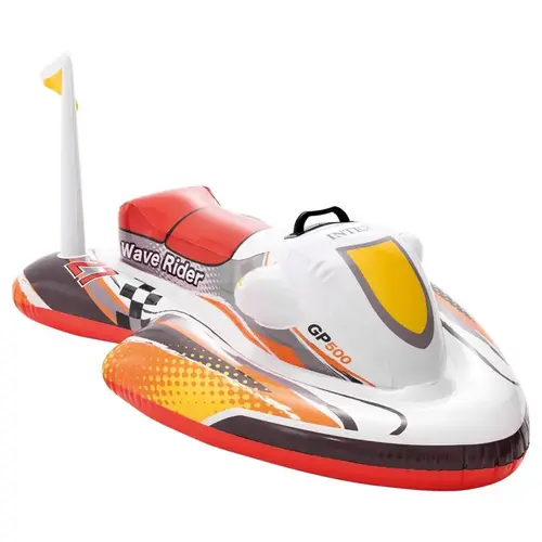 Pool Float Multicolored Vinyl Inflatable Wave Rider Ride-On Multicolored