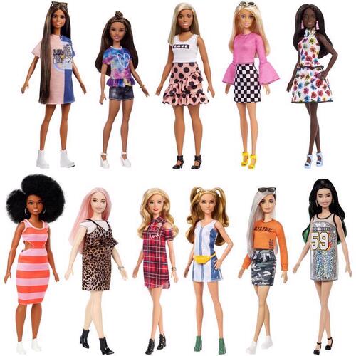 Barbie FBR37 Fashionista Doll Assortment Plastic/Polyester Multicolored Multicolored
