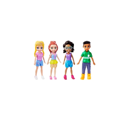 Figures Polly Pocket Plastic Multicolor 4 pc Multicolor