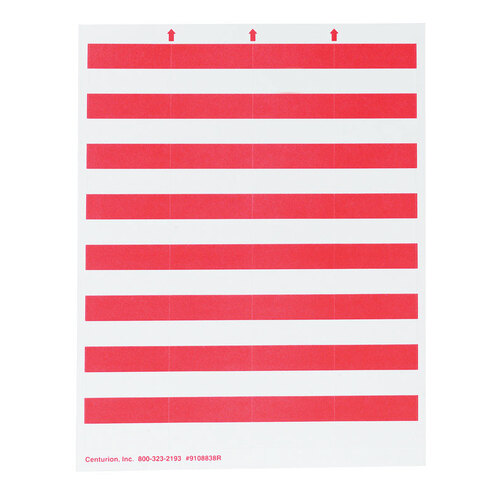 Centurion 9108838R Bin Tag Labels - Sheet Laser Printer Red 0 each Red