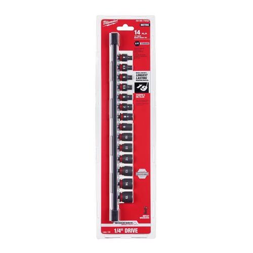 Socket Set Shockwave 1/4" drive Metric 6 Point Standard