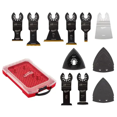 Oscillating Blade Set Open-Lok 15 pc X 3.5" W Titanium