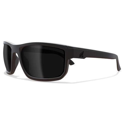 EDGE ZDF116VS-SL Safety Glasses Defiance Anti-Fog Polarized Wayfarer Smoke Lens Black Frame