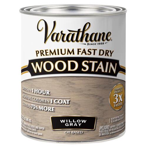 Varathane 357180 Fast Dry Wood Stain Willow Gray Oil-Based Urethane Modified Alkyd 1 qt Willow Gray