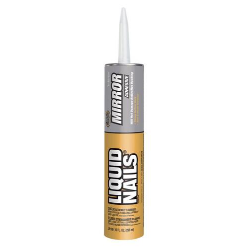 Mirror Adhesive, Liquid, Hydrocarbon, Tan, 10 oz Cartridge